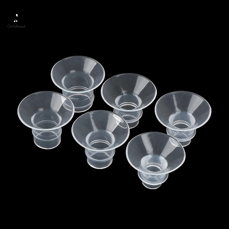 Inserções de funil da bomba de mama, plug-in, calibre diferente tamanho conversor, mamilo pequeno, adaptador chifre, 13mm, 15mm, 17mm, 19mm, 21mm,