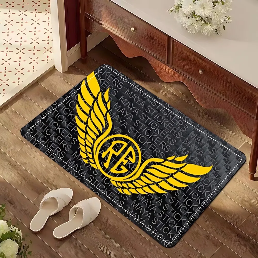 R-ROYAL ENFIELD motorcycle Floor Mat Graphic Printed Flannel Doormats for Bathroom Kitchen Entrance Carpet Home Decor