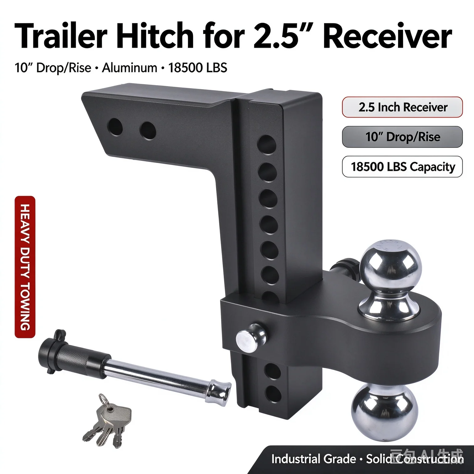 AP03 Black Trailer Hitch for 2.5