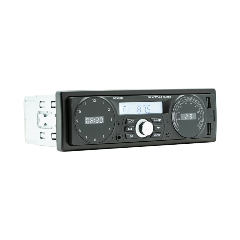 

Car Radio MP3 Player Vehicle Stereo with Remote Control USB AUX Play- USB-charging FM Radio Receiver 60Wx4