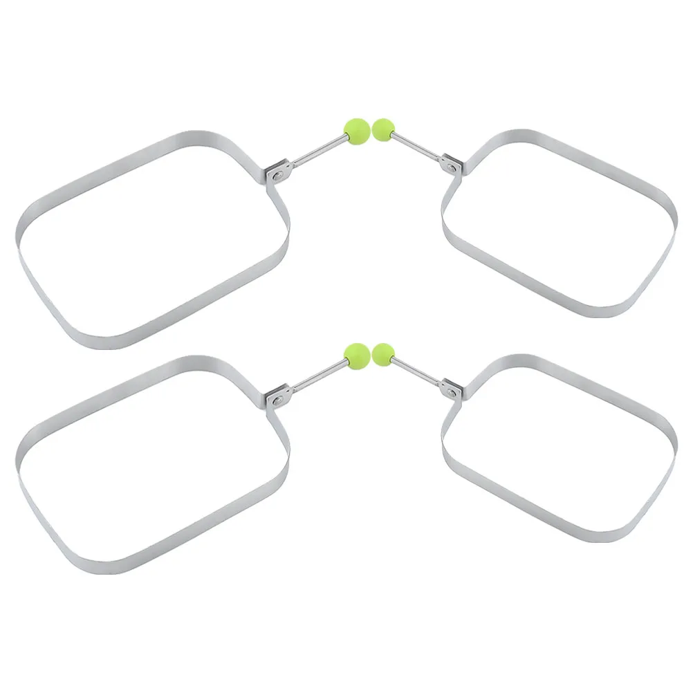 

4pcs Cake Mold Egg Ring Stainless Steel Rectangle Shape Pancake Maker Baking Tool Layered Cakes Crepes