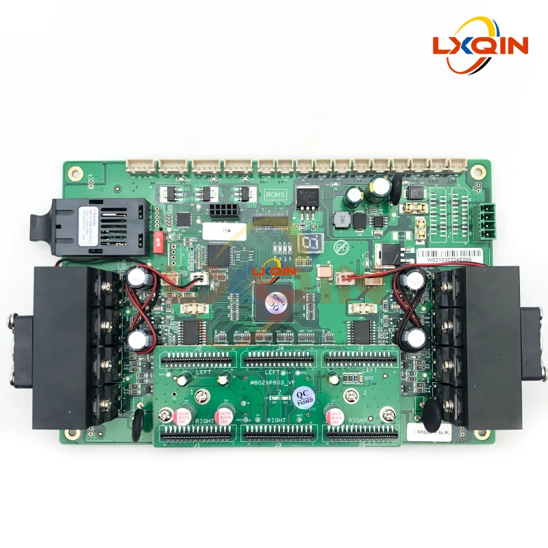 LXQIN printer Wellprint xp600 3 heads carriage board W802XP603-VF optical fiber Version head board for 3 xp600 flatbed printer