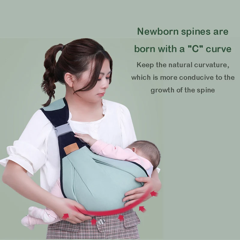 Baby Carrier Waist Newborn Luxury Baby Sling Wrap Dual Use Infant  Baby Carrier Strap Cotton Mesh Breastfeeding Carriers 0-36M