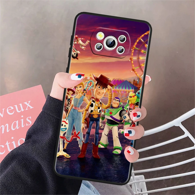 Toy Story Buzz Disney For Xiaomi Poco X5 X3 Pro X4 F4 F3 GT M5 M5s M4 M3 C55 C50 C40 5G Black Soft Phone Case