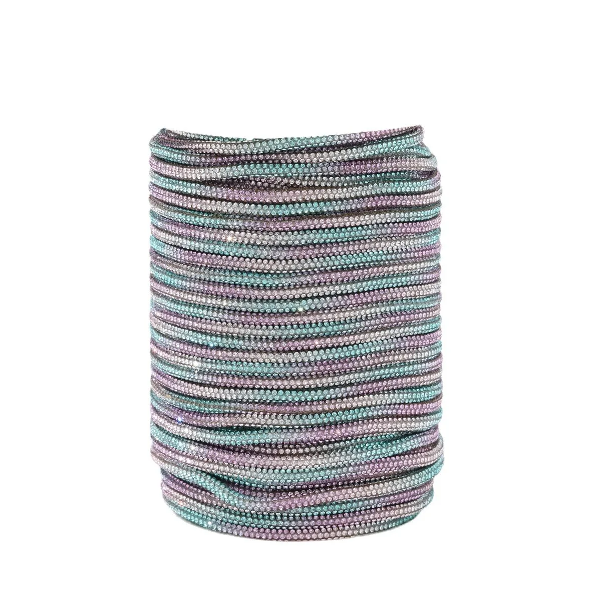 الرقم الجديد. 4 شريط مثقاب أنبوبي مستدير مكون من 6 صفوف مع أكياس ملابس جديلة ماسية وقبعات وإكسسوارات مجوهرات مزخرفة #5