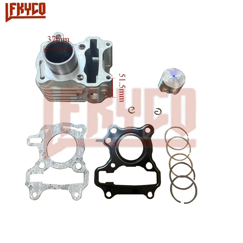 37mm Engine Part Cylinder Kit 50CC Motor for SYM Fiddle 2 Mio Orbit 2 Allo Cello Symphony 50 Jet4 Peugeot AWA 4 Stroke Motoblock