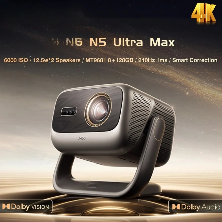 ultra-high-definition projector 128gb 5000 CVIA Lumen，For JMGO N5 Ultra MAX Projector Tri-color laser zoom-shift tilt-shift home