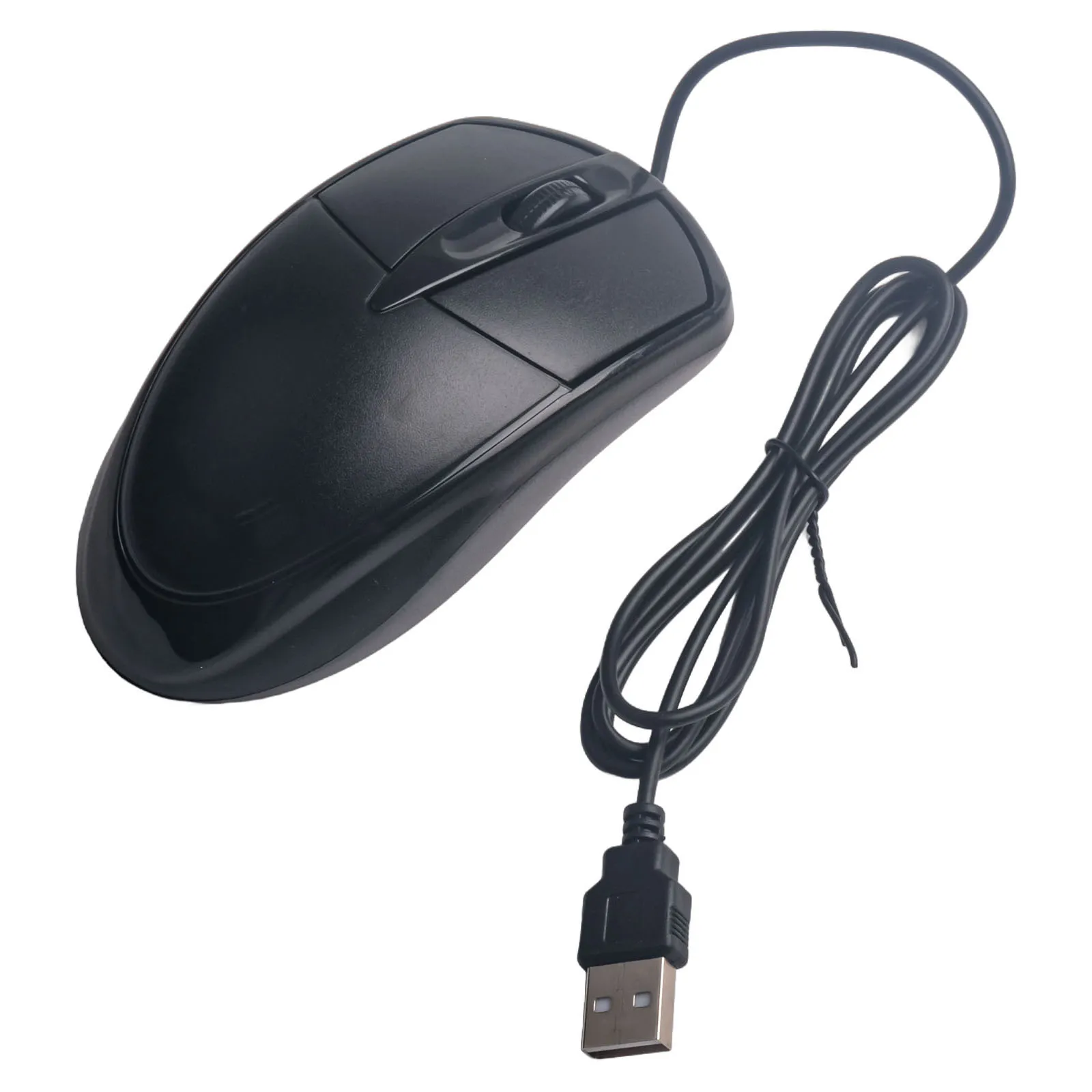 Mouse game berkabel USB E100, tetikus ergonomis 1000 DPI, roda gulir kisi untuk Laptop Desktop komputer, aksesori game