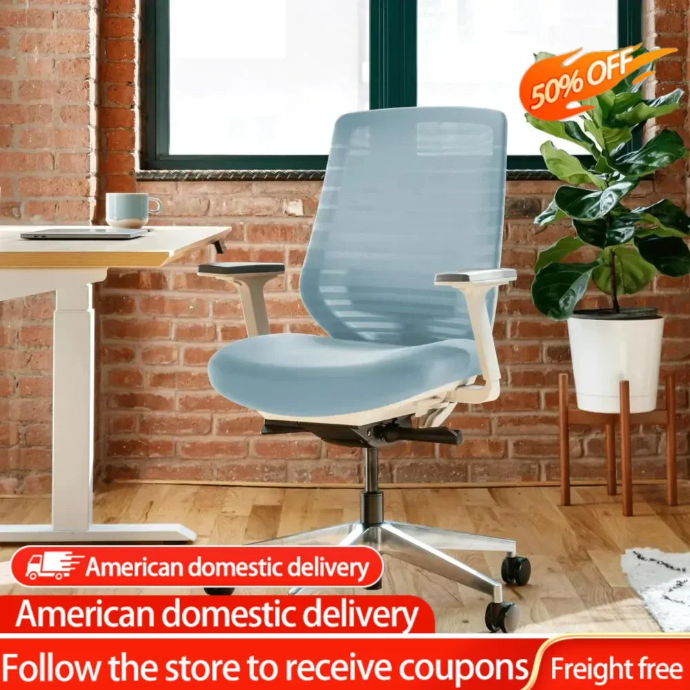 

Ergonomic Chair - A Versatile Desk Chair with Adjustable Lumbar Support, Breathable Mesh Backrest, and Smooth Wheels
