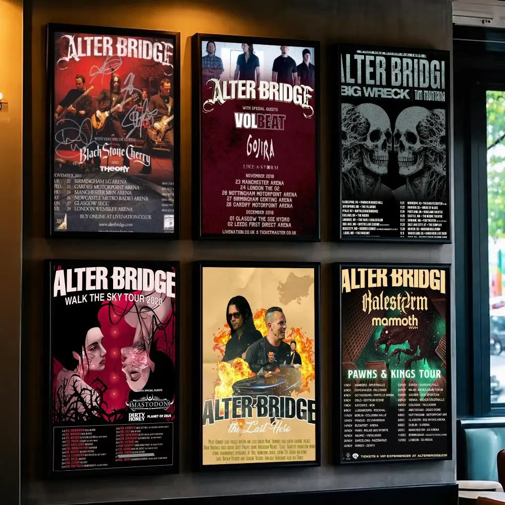 band A-Alter Bridge-E Poster Decorative Wall Art Sticker for Cafe Office Bedroom and Living Room