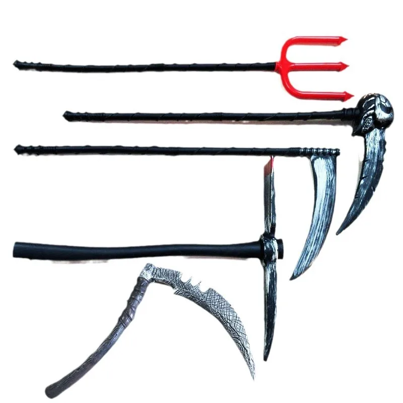 Halloween Plastic Hook Sickle Trident Prop Role-playing Cosplay for Men