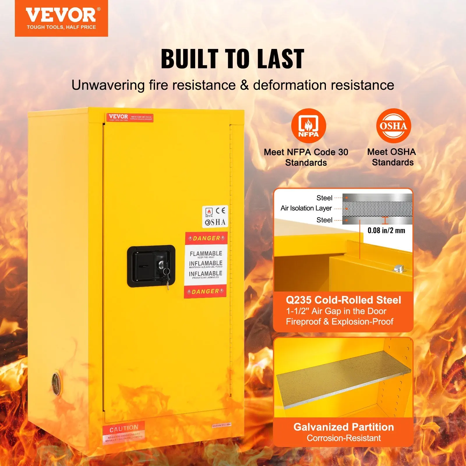 VEVOR Flammable Cabinet 18.1