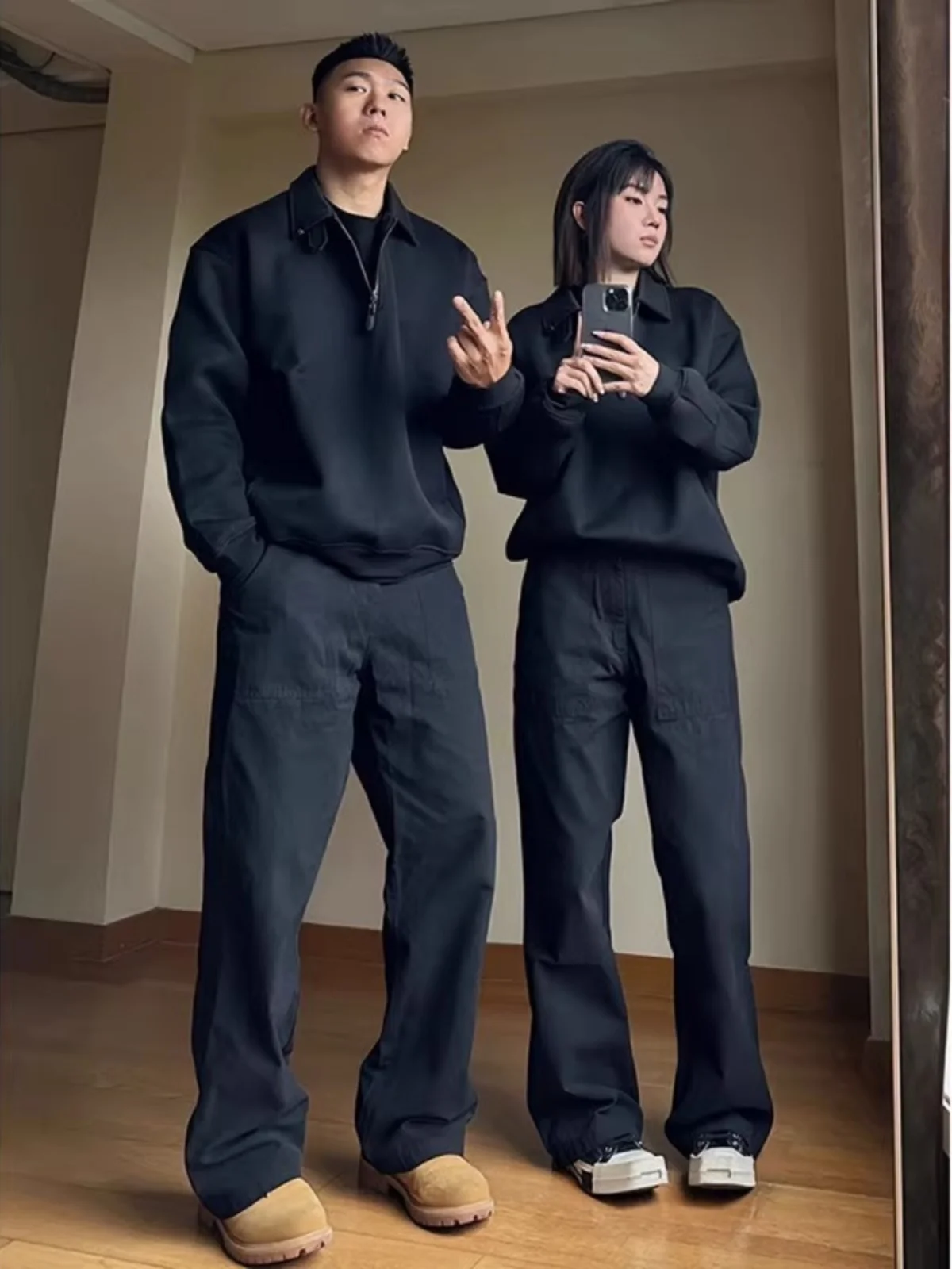 

Мужские винтажные рабочие брюки American Vintage, прямой крой, свободный крой, плотные, для лесозаготовок, повседневные брюки для поездок на работу