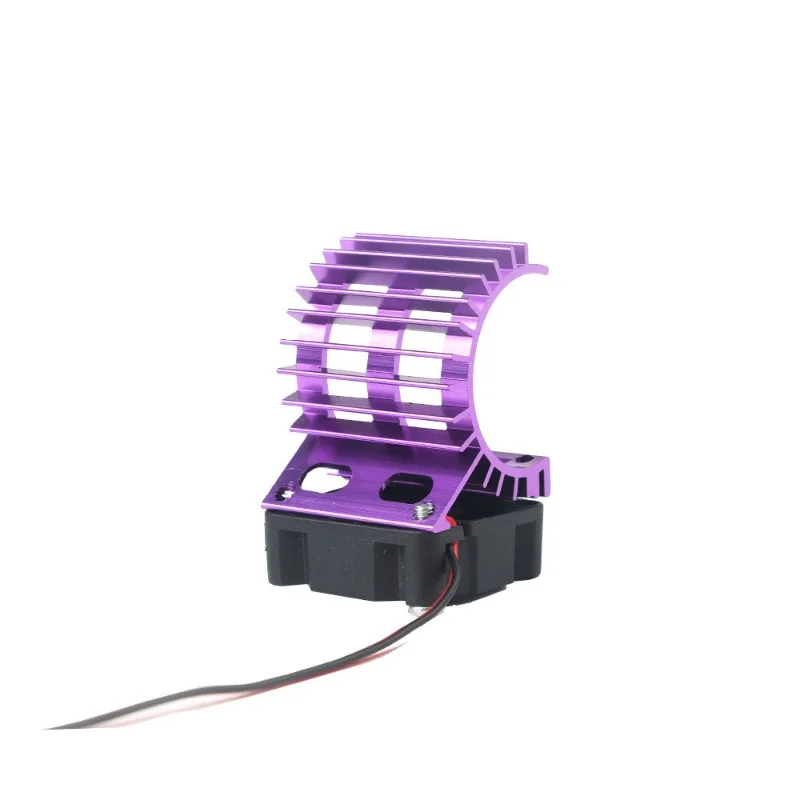 RC Motor Heat Sink with Cooling Fan,Fully Waterproof Aluminum Radiator for 24-28mm Brushless Motor,Plug-and-Play Receiver Power