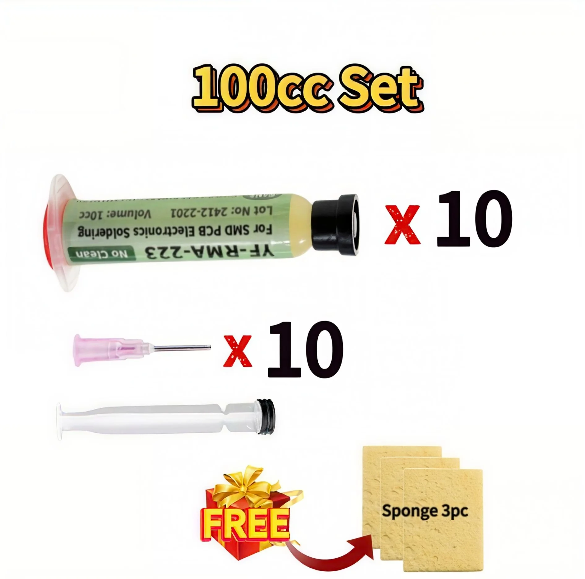 YF-RMA-223 Soldeerpasta 10CC Naaldbuis Type Rosin Soldeer Flux Reparatie Lassenolie voor Telefoon PCB BGA SMD Rework