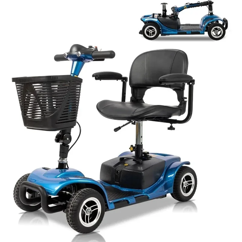 Compact Heavy Duty Mobile Powered Wheelchair D 4 Wheel Mobility Scooter, Foldable Electric Scooter for Adults and Senior