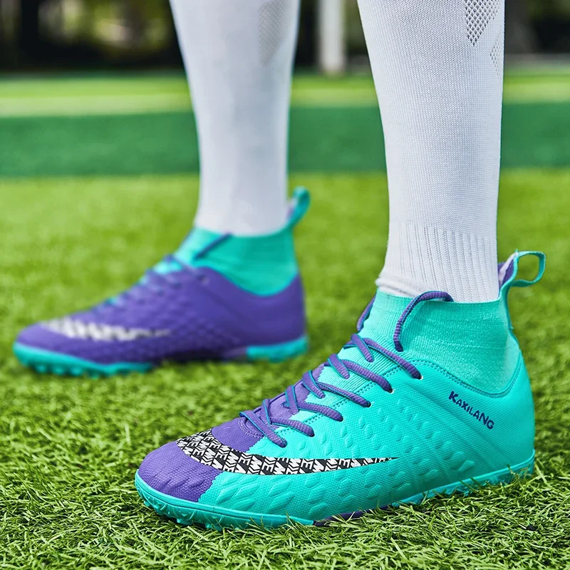 

Quality Futsal Non-slip Soccer Shoes Wholesale Messi Football Boots Sociaty Chuteira Campo Cleats Training Sneakers Women TF/AG