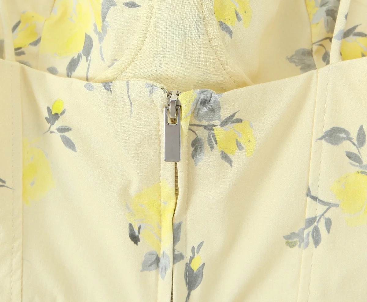 RARA2025 جديد الصيف المرأة عارضة الأزياء مزاجه سليم صالح تنوعا الحمالات زهرة طباعة قمم قصيرة