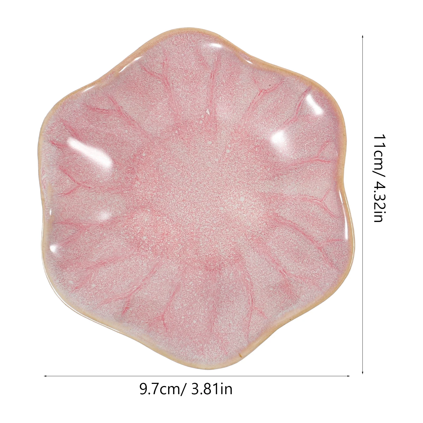 2Pcs Elegant Lotus Flower Jewelry Tray Ceramic Ring Dish Exquisite Texture Home Bathroom Coffee Table Decor Jewelry Holder