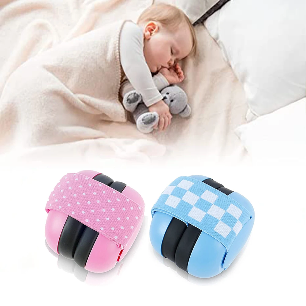 SALE Baby Earmuffs Protection Comfortable Infant Ear Muffs Prevent Hearing Damage&Improve Sleep Adjustable Elastic Headband