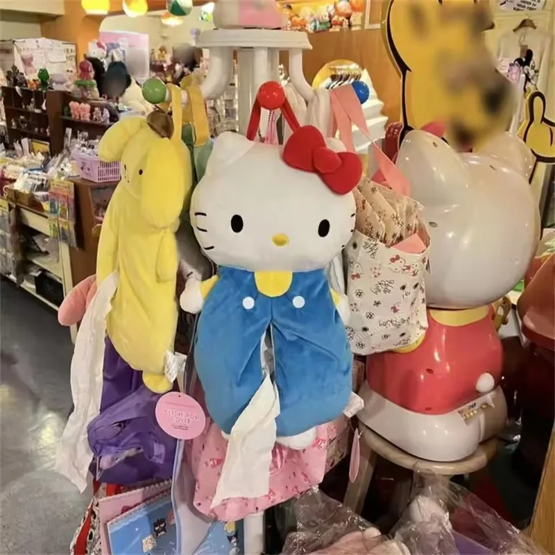 Kawaii Cartoon Sanrio Hello Kitty Furniture Kitchen Storage Hanging Tissue Box Cute Wall Mounted Tissue Cover Girl Birthday Gift