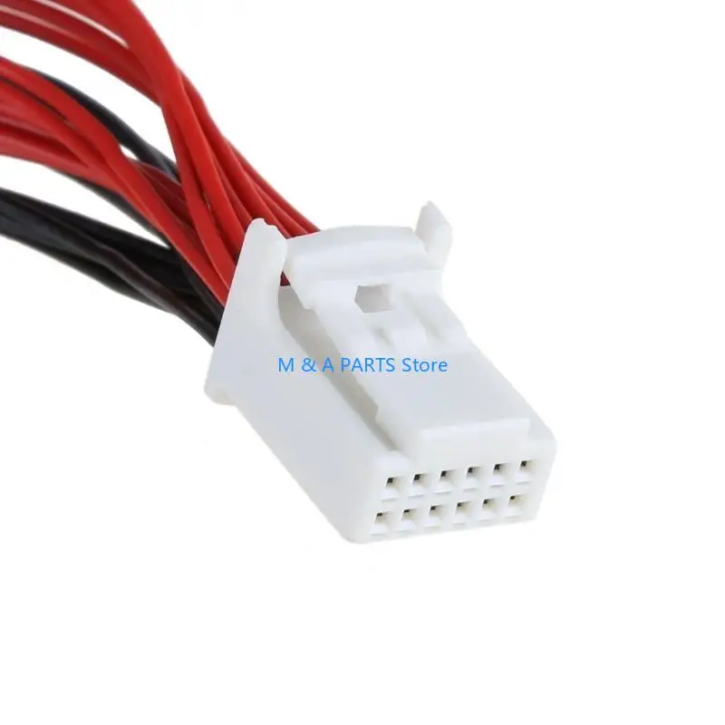 U1JF Y Cable Splitter Adapter 6+6 Plug for o for Navi AUX CDC Tuning for for Lexus