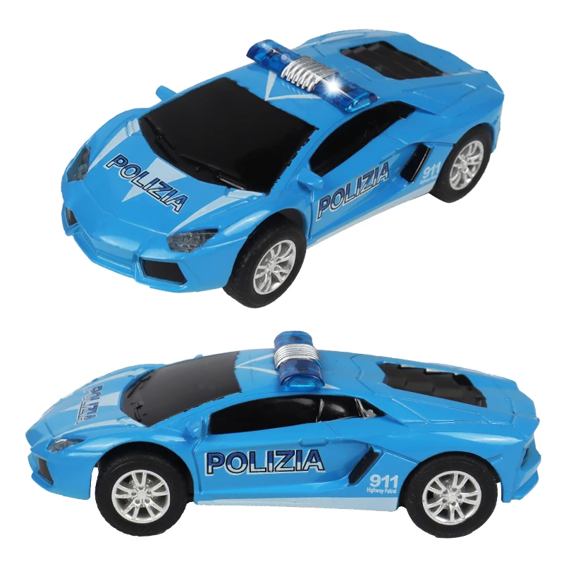 Slot Car 1/64 Scale Set Electric Racing Track Rally Police Cars Toy For SCX Compact Go Ninco Scalextric