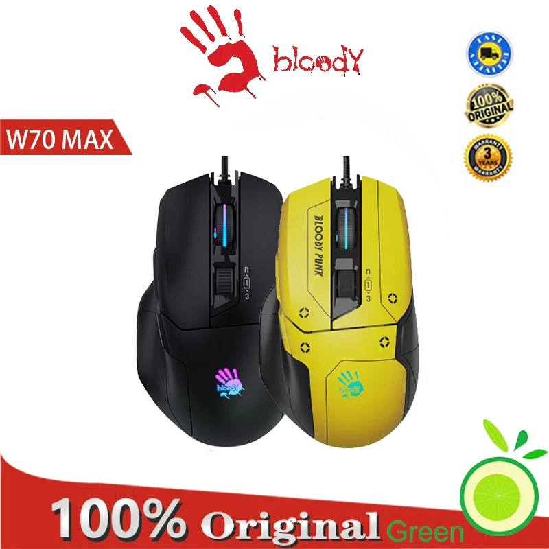 

A4Tech Bloody W70 MAX Wired USB mouse. Programmable. Active version.