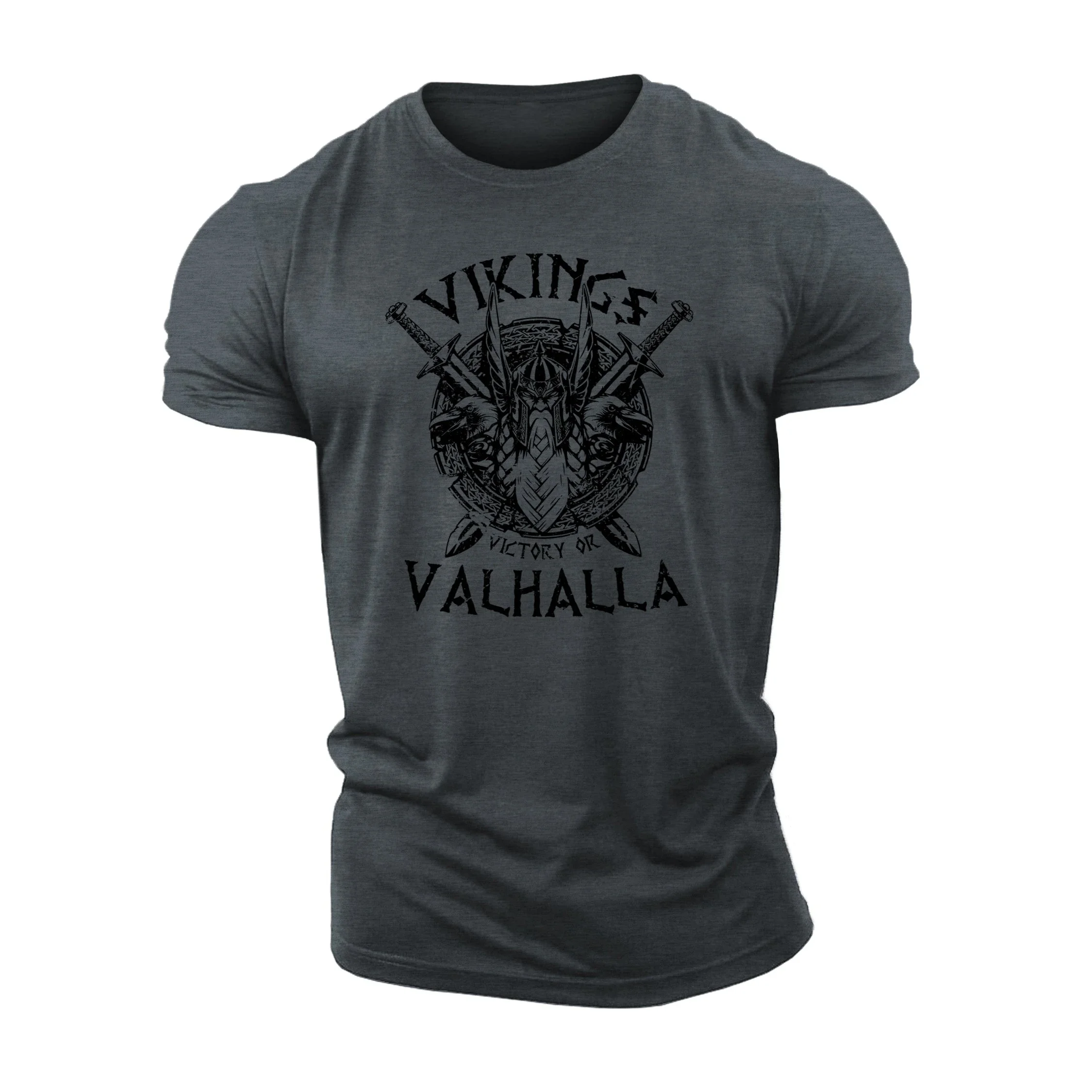 2024 New Tight Body Highlights 3D Printed Viking T-shirt High Quality Crewneck Men\'s Fitness T-shirt Gym Short Sleeve Top Breath