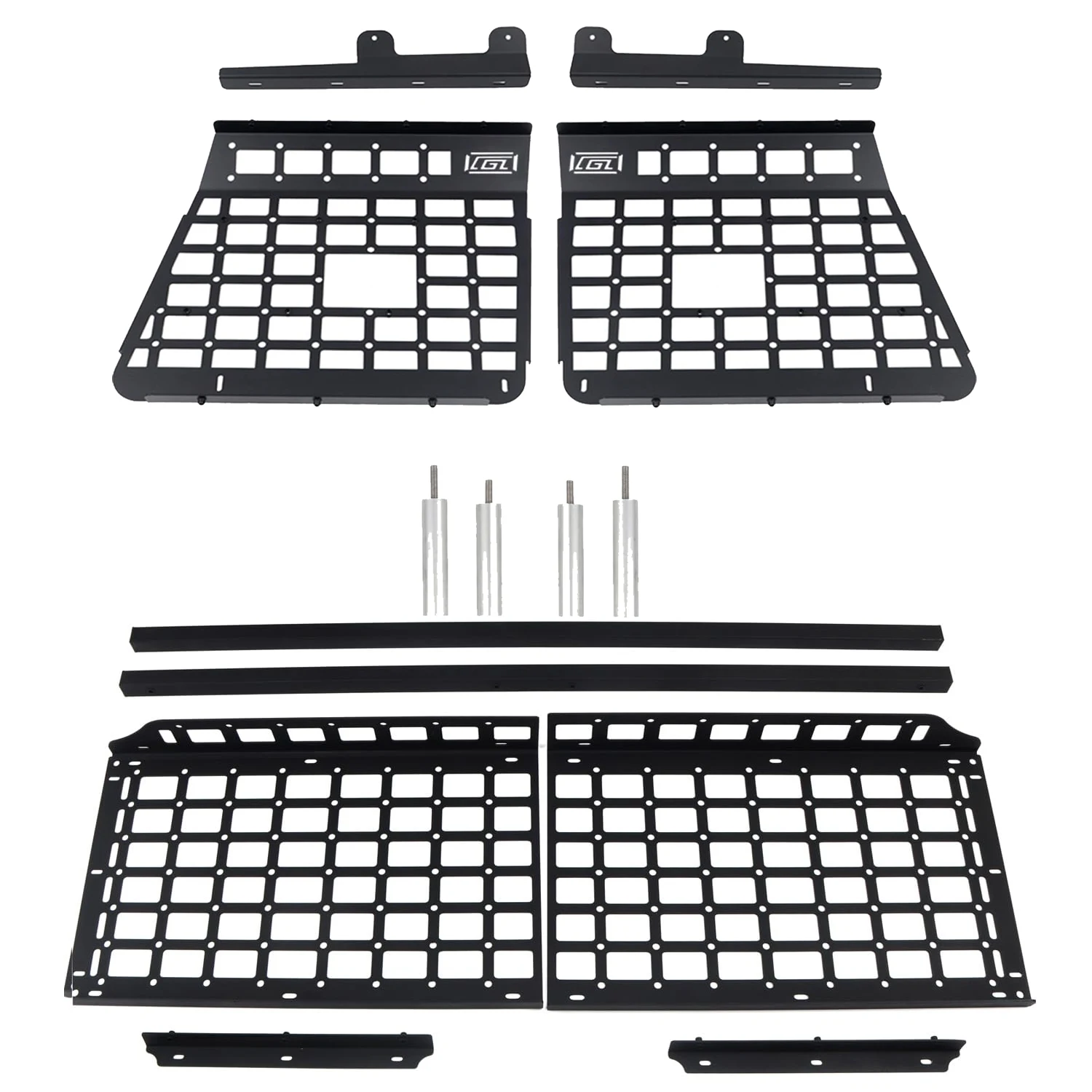 CGZ For Toyota Land Cruiser LC80 90-97 Molle Panel Modular Storage Panel Luggage Storage Carrier Rear Cargo Rack Trunk Organizer