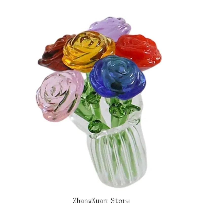 Glasimitationen von Blumen in zeitgenössischen Vasen für die Tischdekoration 3XUF – Detail 8
