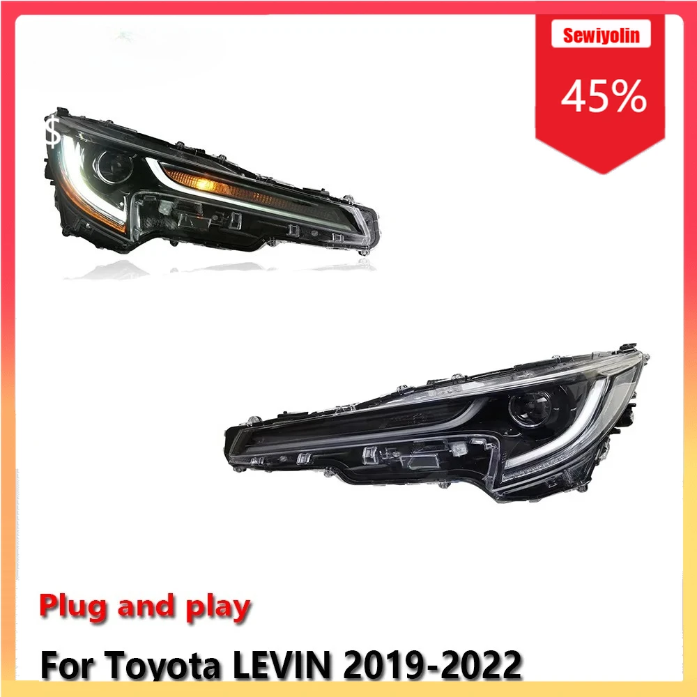 

Sewiyolin автомобильные светодиодные фары автомобильные детали для Toyota LEVIN 2019-2022 противотуманные фары DRL тормозной указатель поворота Plug and Play