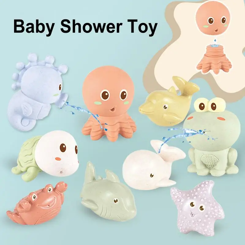 Bathtub Water Toy Kid Bath Toys Preschool Toddler Pool Toys Kid Bath & Bathtub Water Toys Marine Animals Design Fun For Bathroom