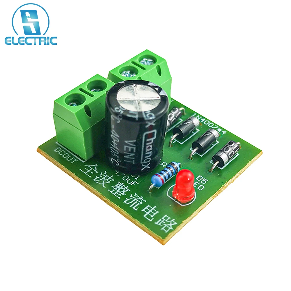 Bridge Rectifier Circuit DIY Practice Kit AC-DC IN4007 0-24V Electronic Soldering Classical Rectifier Filter Circuit