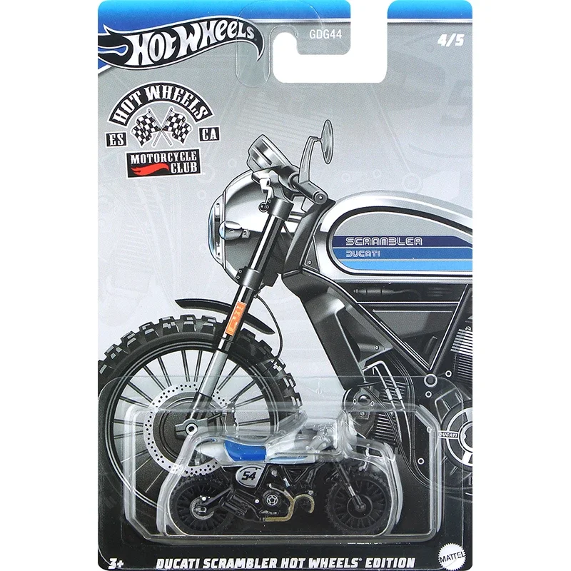 Original Hot Wheels Car Motorycle Club Boys Toys 1/64 Diecast BMW NineT Racer Ducati Scrambler Honda Monkey Collection Edition