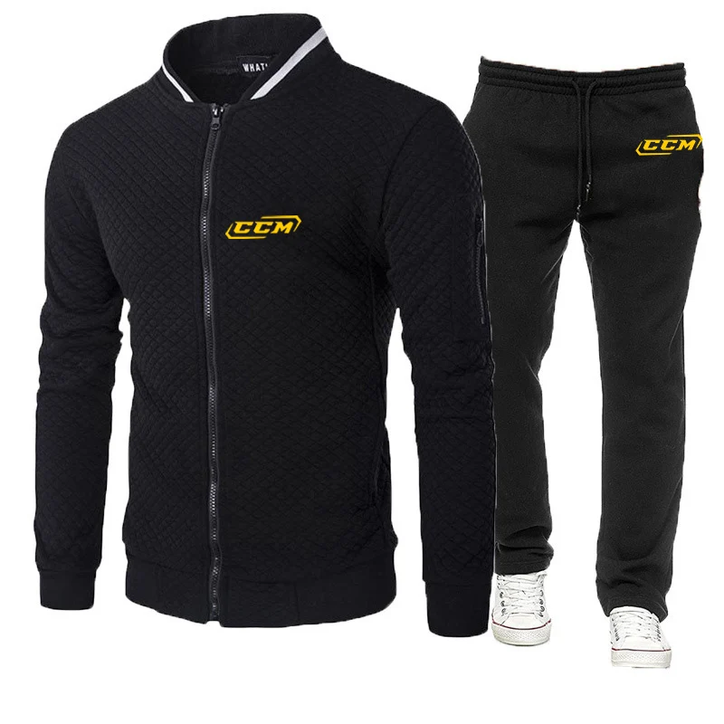 

New CCM logo Spring and Autumn New Fashion Comfortable Sports Suit Men's Coat Pants Suit Casual Jogging Casual Suit Street