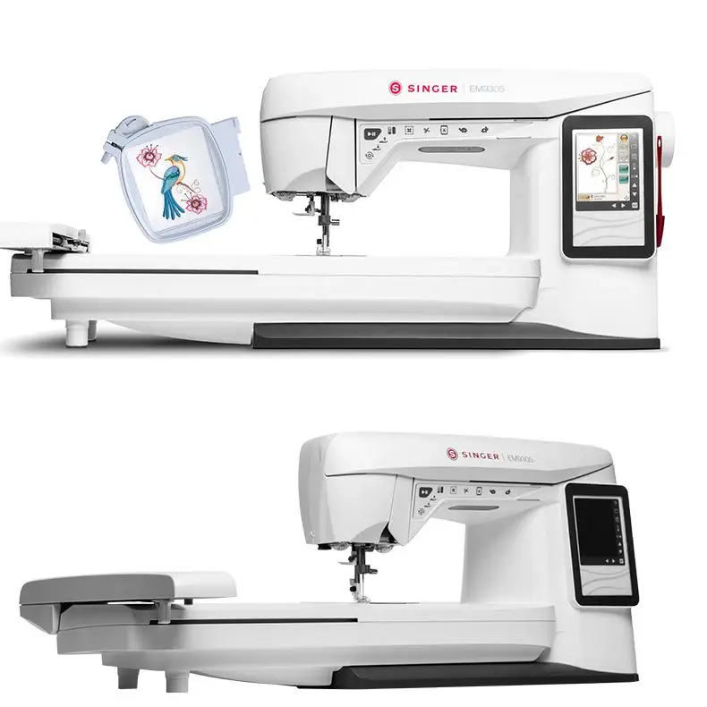 2026-Singer EM9305 High-Speed Professional  Automatic Single Needle 1 Head Digital Computerized T Shirt Home Embroidery Machine