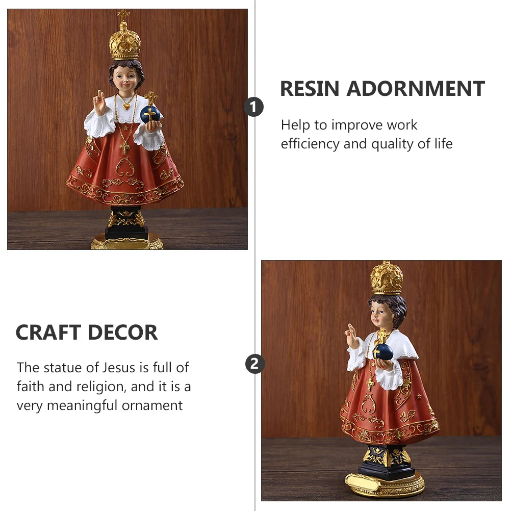 

1Pcs Jesus Statue Resin Ornament Unique Religious Adornment for Home Study Office Church Decor Jesus Statue Resin Adornment
