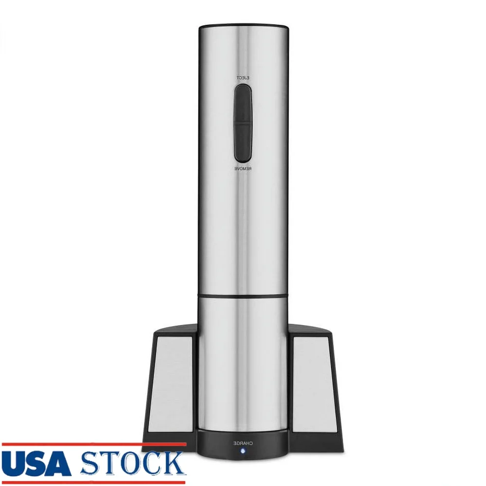 

Automatic Electric Wine Opener Rechargeable Corkscrew Stainless Steel Durable Lightweight Compact Easy Use Kitchen Bar Essential