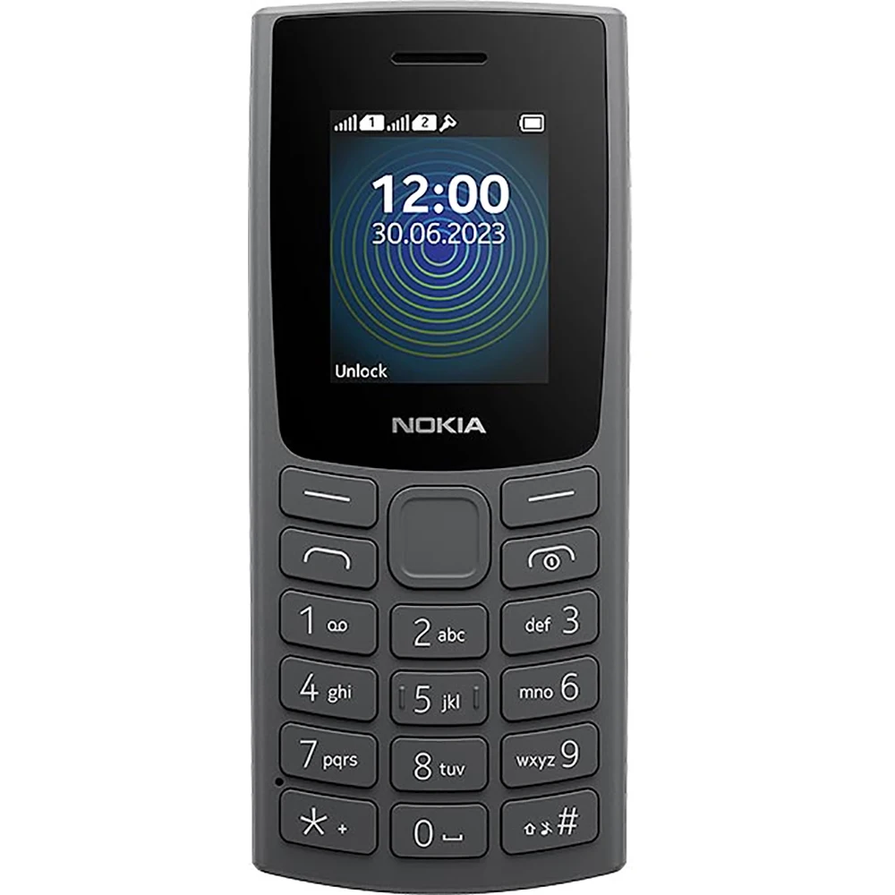 Teléfono Nokia 110 4G 2023 de Repuesto, Pantalla de 1.8 Pulgadas, 1000 mAh, Radio FM, Bluetooth 5.0, Interfaz USB-C, Linterna LED, MP3, Desbloqueado