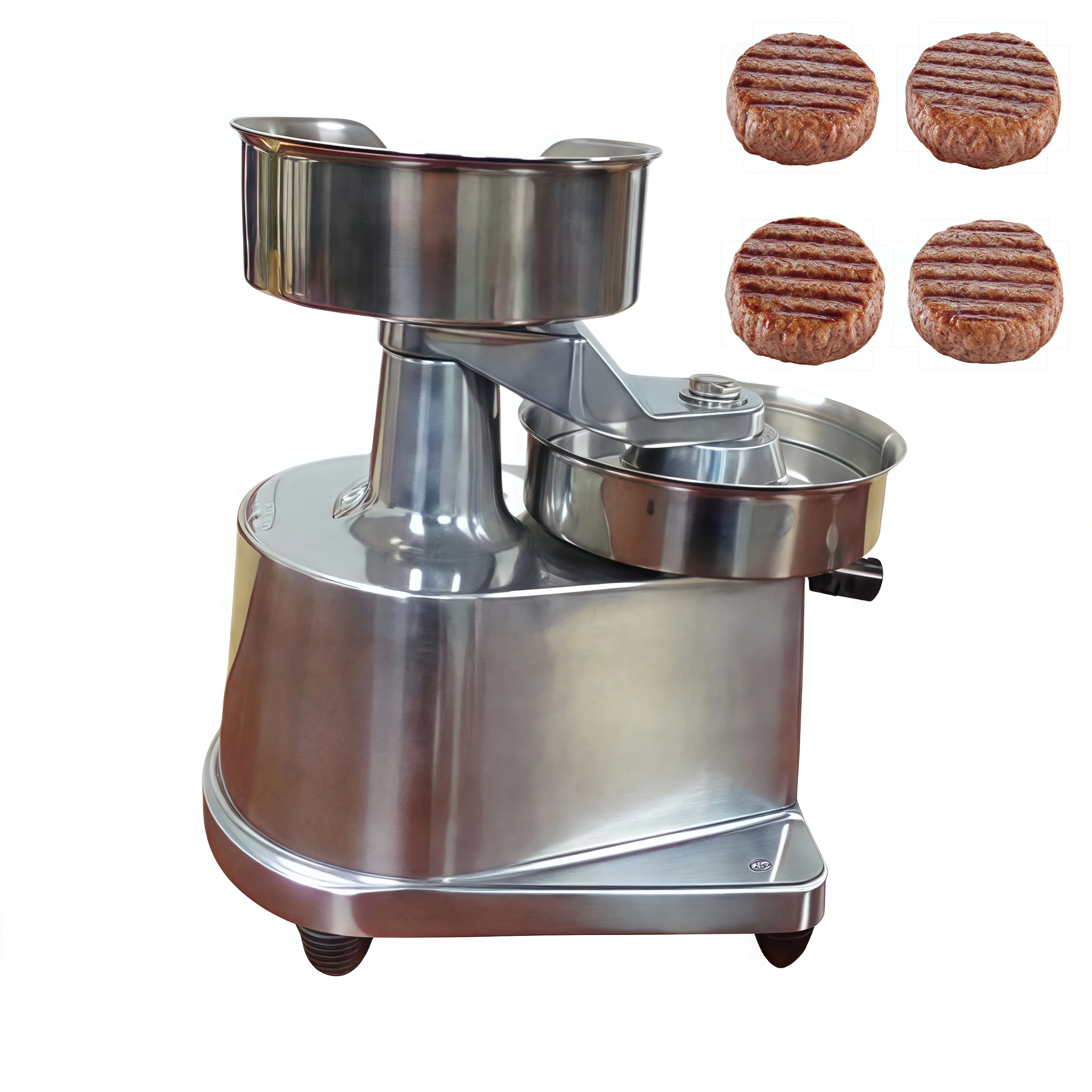 Manual Hamburger Patty Forming Machine Stainless Steel Burger Patty Maker Hamburger Patty Press for Snacks Shops