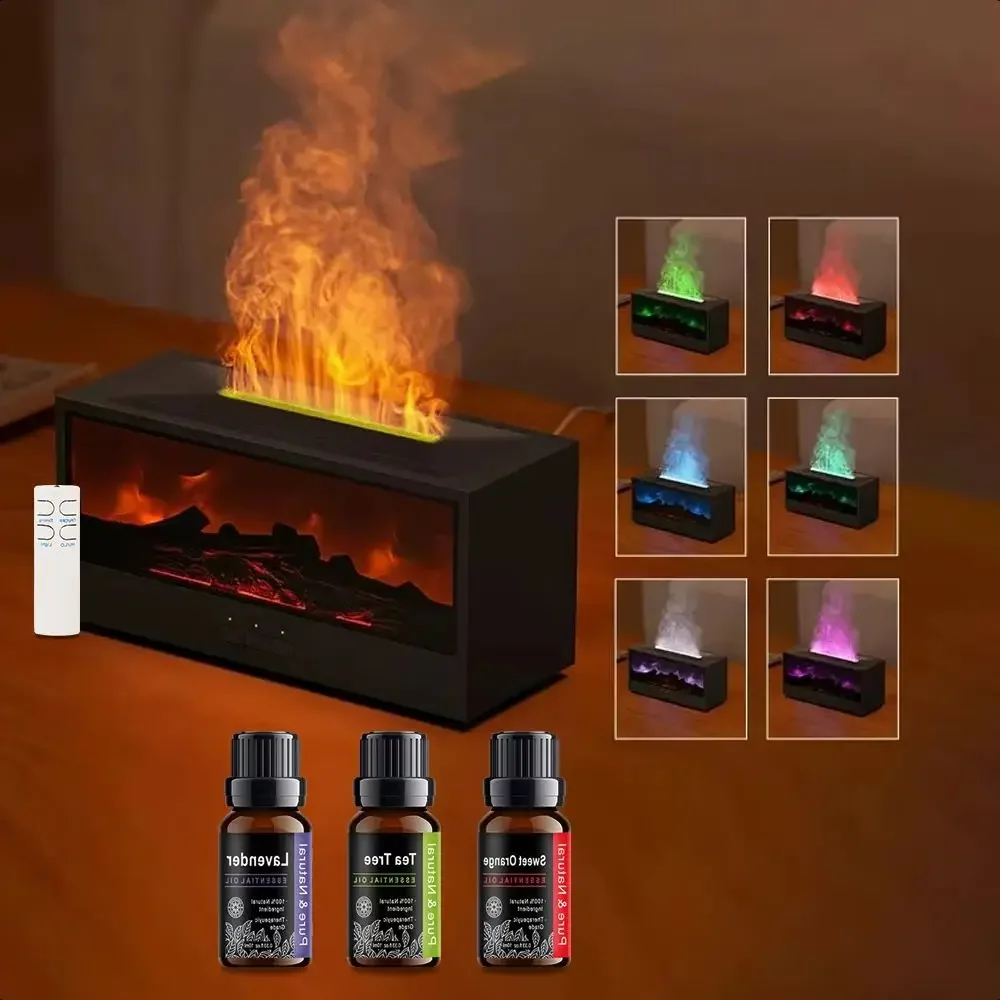 

Увлажнитель воздуха Flame Aroma Tech и диффузор эфирного масла с ночником, облегчение пазухи, уход за сухой кожей, релаксация