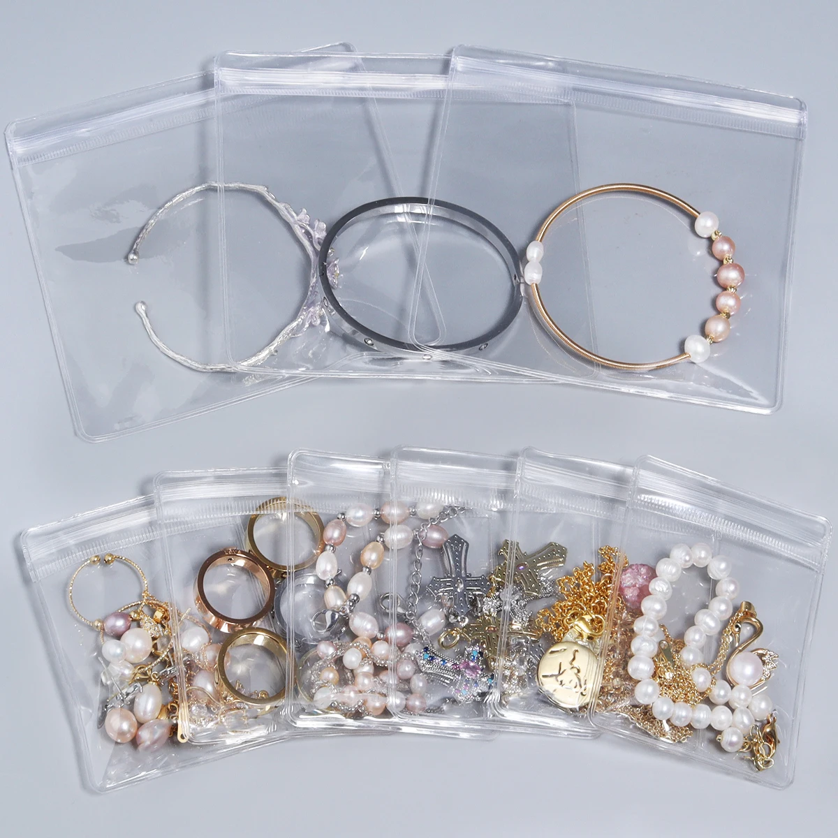 Transparent Acrylic Jewelry Storage Box Cosmetics Organizer Holder for Earing Ring Jewelry Desktop Storage Clear Plastic Trays