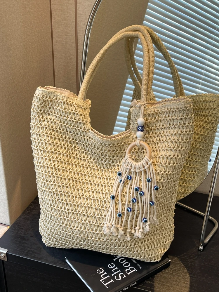 Bolsa de Praia Grande de Palha - Beach Bag Straw avaliação e preço