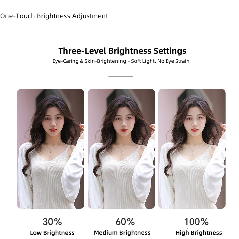 Ultra-Light Rechargeable Clip-On Phone Fill Light, Adjustable Handheld Selfie Ring Light with Portable Beauty Lighting