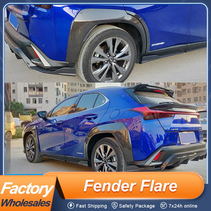 

For Lexus UX Series UX200 2018-2022 Wide Bodykit Wheel Arch Trim Fender Flare Carbon Fiber Material Exterior Upgrade Accessories