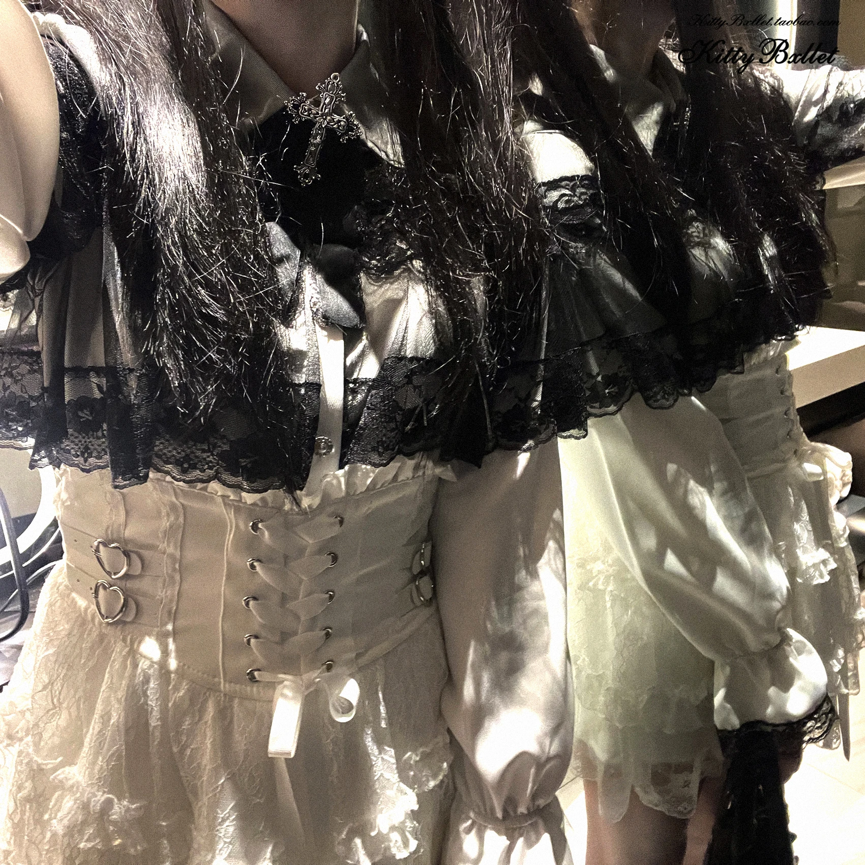Japanese Mine Style Lace Splicing Short Skirts High Waist Lace-up A-line Heart Leather Buckle Sweet Versatile Mini Skirt Women