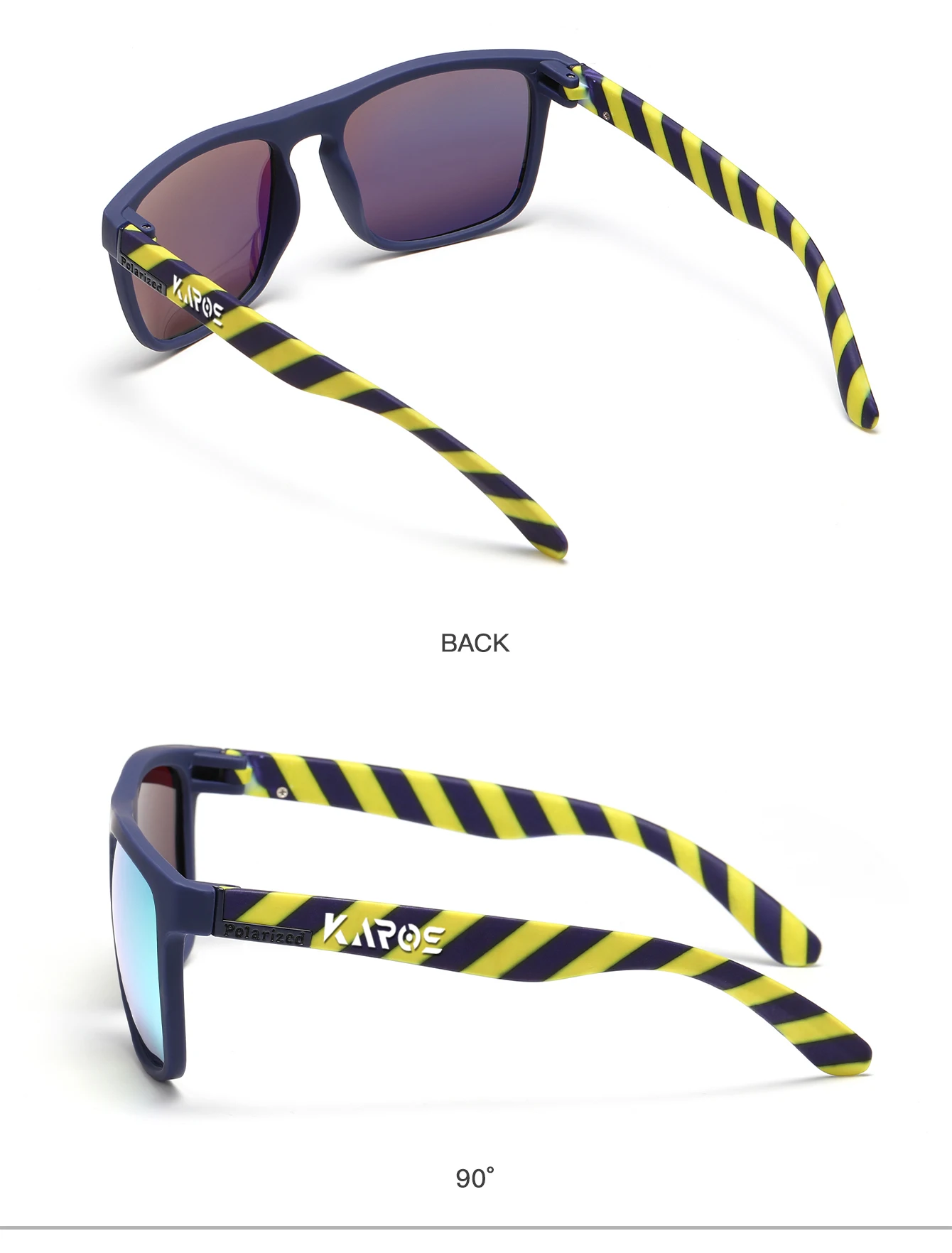 KAROS 2 Stück modische polarisierte Sportbrillen für Männer und Frauen, stilvoll, Camping, Wandern, Radfahren, Laufen, UV400-Schutz, Sonnenbrille YZ24 – Detail 10