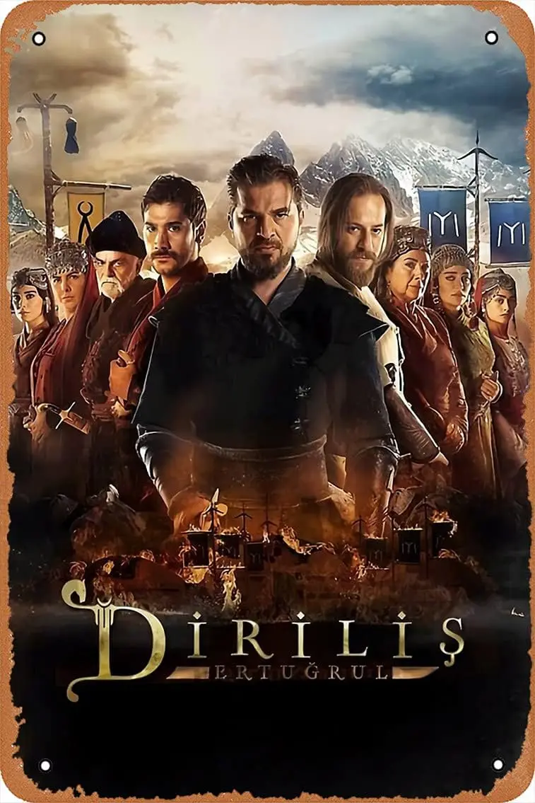 

Металлический знак Ertugrul фильм оловянный плакат 12X8 дюймов