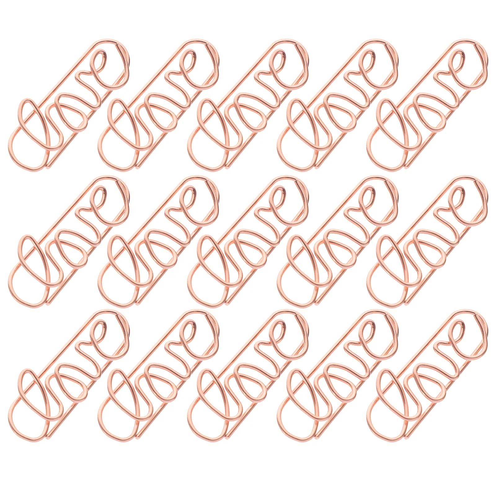 50 Pcs Metal Paper Clip Colorful Clips Small Office for Mini Paperclips Iron Novelty